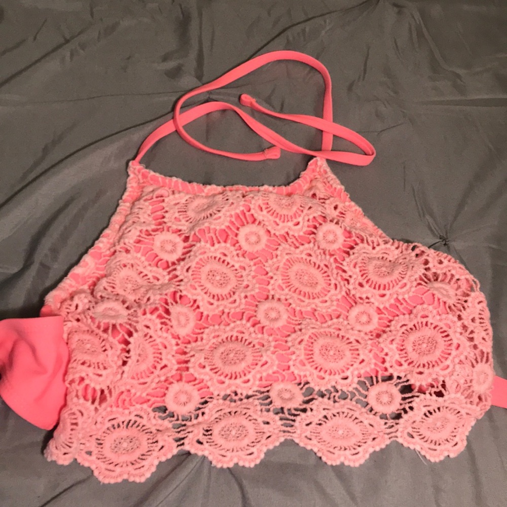 bright pink Bathing suit top